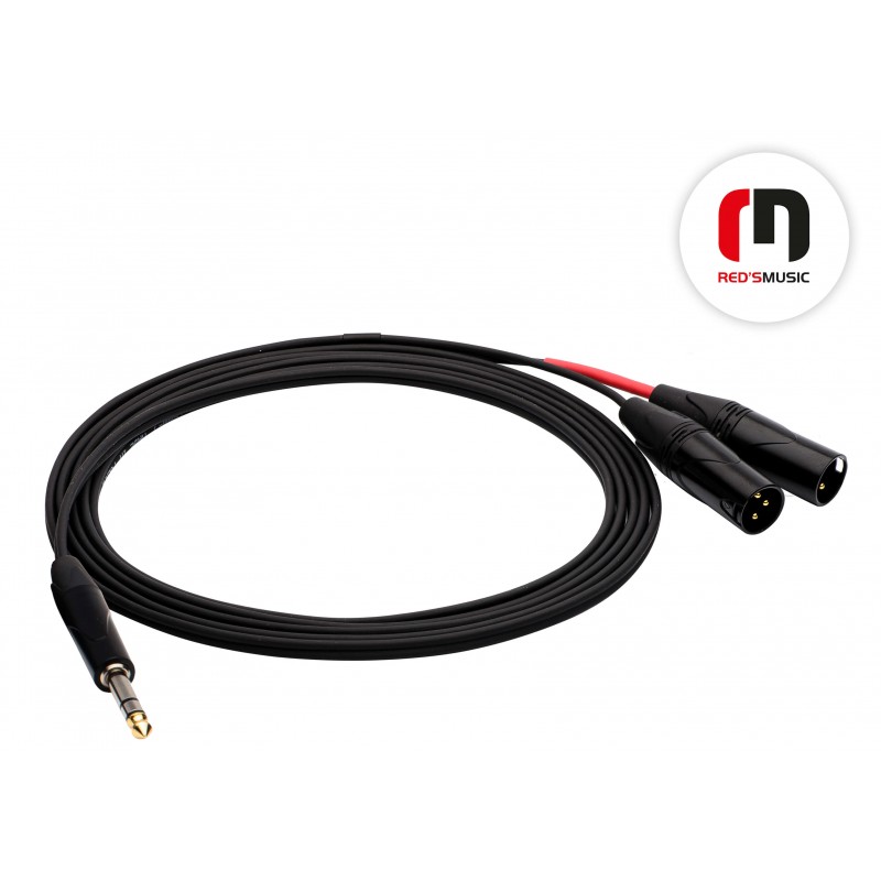 Reds Music  AU38200BX Kabel Audio - Jack stereo 6.3 / 2 x XLR M długość 20.0 m